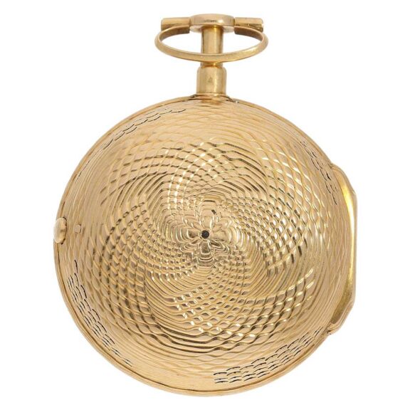 Gold quarter repeating à toc et à tac verge watch Circa 1750 Gold quarter repeating à toc et à tac verge watch Circa 1750