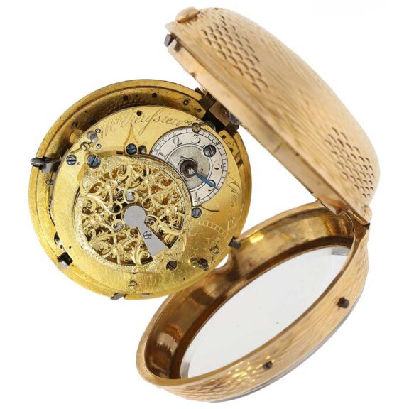 Gold quarter repeating à toc et à tac verge watch Circa 1750 Gold quarter repeating à toc et à tac verge watch Circa 1750