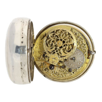 Heavy Irish silver verge watch with three cases Circa 1700