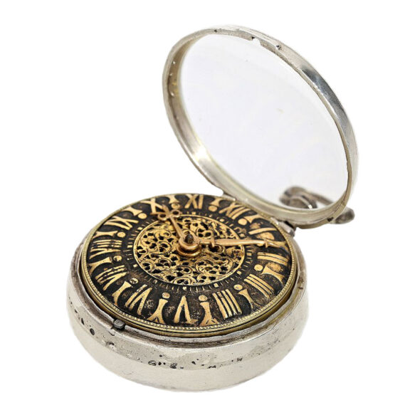 Heavy Irish silver verge watch with three cases Circa 1700 Heavy Irish silver verge watch with three cases Circa 1700