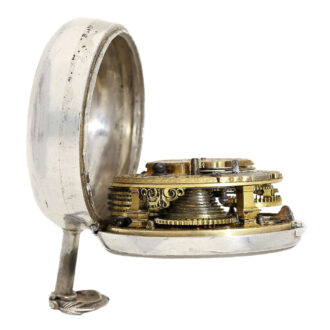 Heavy Irish silver verge watch with three cases Circa 1700