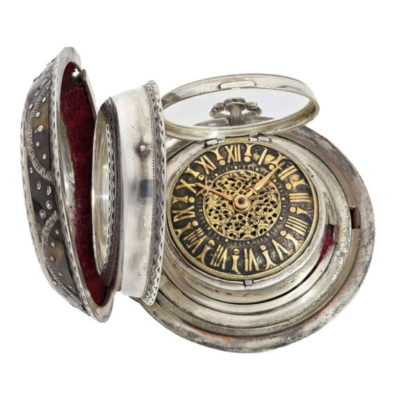 Heavy Irish silver verge watch with three cases Circa 1700 Heavy Irish silver verge watch with three cases Circa 1700