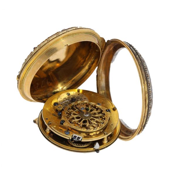 French 18 Carat gold and enamel “Spindeluhr” (verge) watch Circa1780 French 18 Carat gold and enamel “Spindeluhr” (verge) watch Circa1780