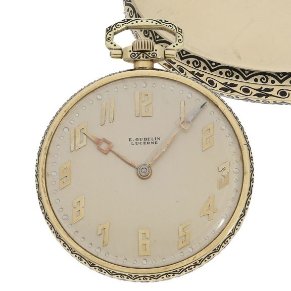 Swiss 14 carat gold and enamel dress watch Circa 1920