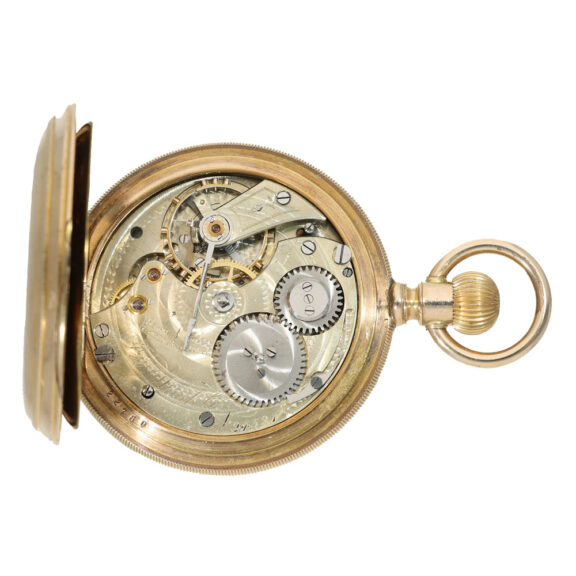 Swiss gilt heavy pocket watch with caliber Jones Circa 1876 Swiss gilt heavy pocket watch with caliber Jones Circa 1876
