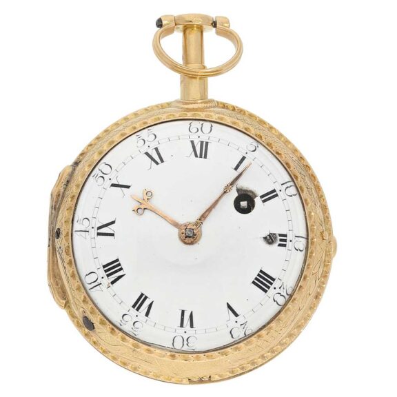 French gold quarter repeating pocket watch Circa 1750-1789
