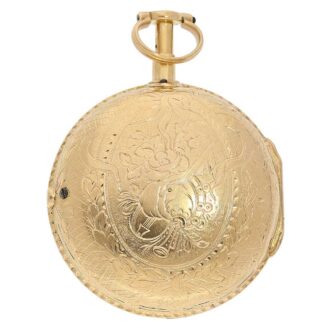 French gold quarter repeating pocket watch Circa 1750-1789