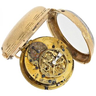 French gold quarter repeating pocket watch Circa 1750-1789
