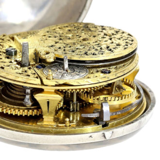 English silver verge with royal escutcheon Circa 1710 English silver verge with royal escutcheon Circa 1710