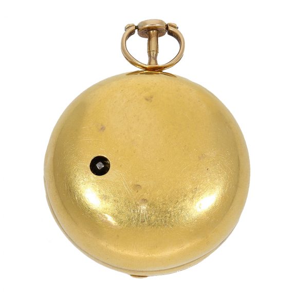 Early 18 Carat gold English repoussé pair case verge watch Circa 1758 Early 18 Carat gold English repoussé pair case verge watch Circa 1758