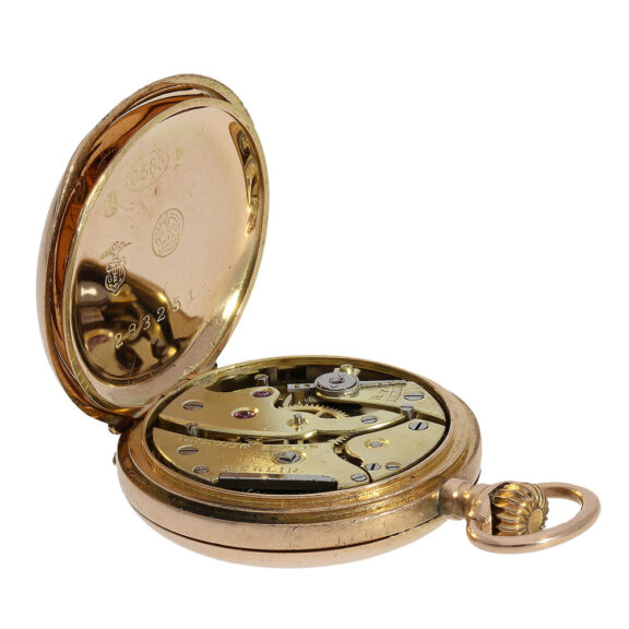 Signed movement with a fine cylinder escapement Signed movement with a fine cylinder escapement