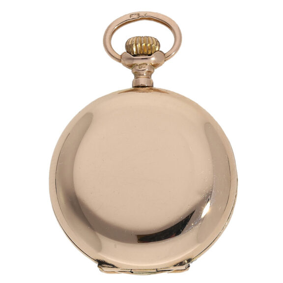 This watch has a plain 14 Carat red gold case This watch has a plain 14 Carat red gold case