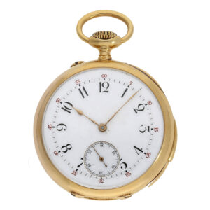 Swiss 18 carat precision quarter repeater pocket watch Circa 1900