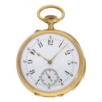 Swiss 18 carat precision quarter repeater pocket watch Circa 1900 Swiss 18 carat precision quarter repeater pocket watch Circa 1900