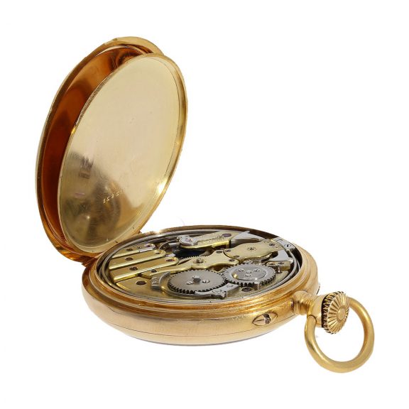 Swiss 18 carat precision quarter repeater pocket watch Circa 1900 Swiss 18 carat precision quarter repeater pocket watch Circa 1900