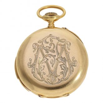 Swiss 18 carat precision quarter repeater pocket watch Circa 1900 Swiss 18 carat precision quarter repeater pocket watch Circa 1900
