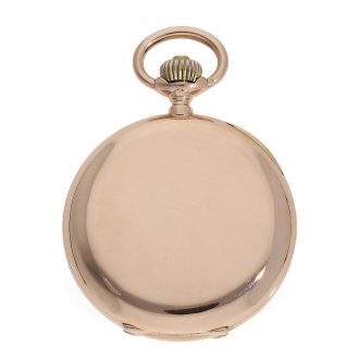 Swiss 14 Carat pink gold full hunter cased watch Circa 1905