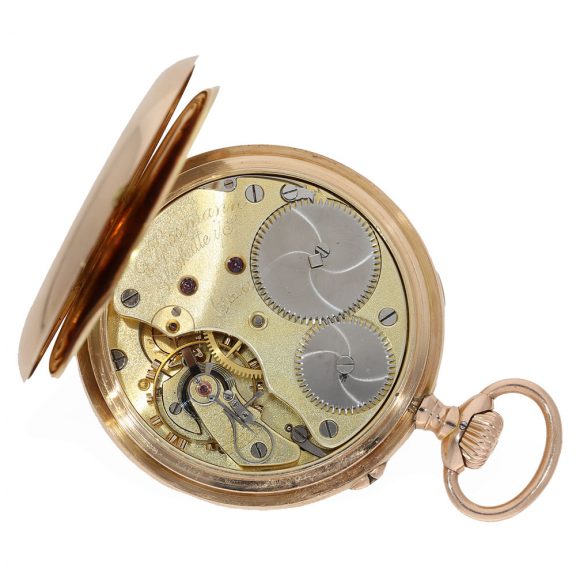 German 14 carat gold lever escapement precision pocket watch Circa 1900 German 14 carat gold lever escapement precision pocket watch Circa 1900