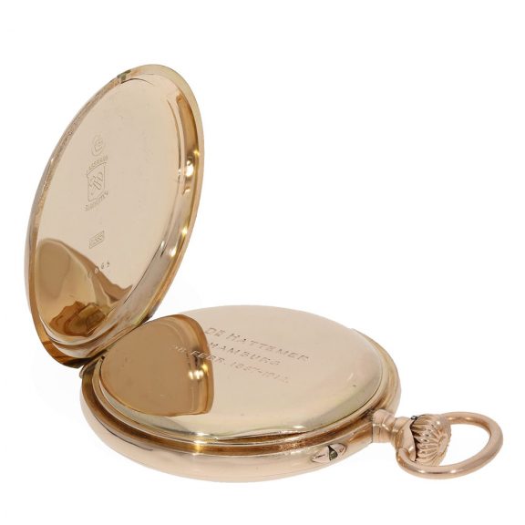 German 14 carat gold lever escapement precision pocket watch Circa 1900 German 14 carat gold lever escapement precision pocket watch Circa 1900