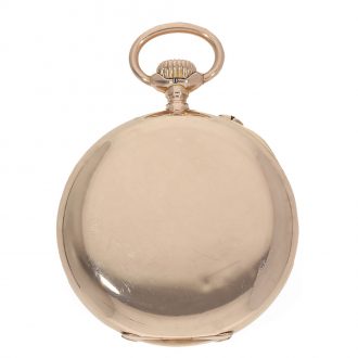 German 14 carat gold lever escapement precision pocket watch Circa 1900