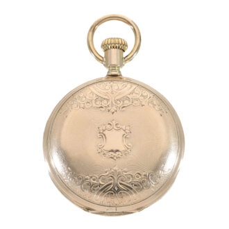 Swiss 14 carat gold pocket watch with caliber Jones movement Circa 1873