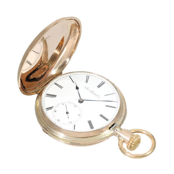 Swiss 14 carat gold pocket watch with caliber Jones movement Circa 1873 Swiss 14 carat gold pocket watch with caliber Jones movement Circa 1873