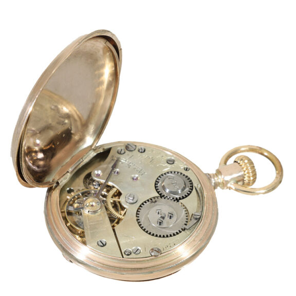 Swiss 14 carat gold pocket watch with caliber Jones movement Circa 1873 Swiss 14 carat gold pocket watch with caliber Jones movement Circa 1873