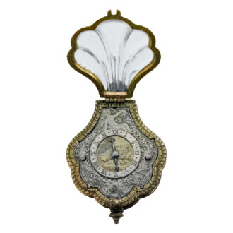 French silver and rock crystal shell-shaped verge Circa 1610