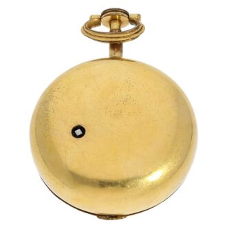 English rare gilt/enamel pair cased pocket watch Circa 1780