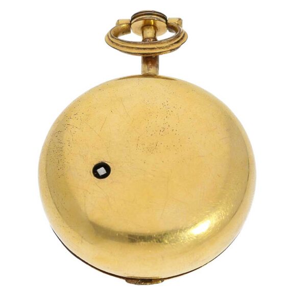 English rare gilt/enamel pair cased pocket watch Circa 1780 English rare gilt/enamel pair cased pocket watch Circa 1780