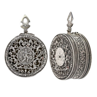 French silver Renaissance style pocket watch Circa 1800
