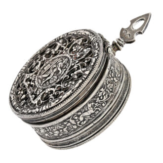 French silver Renaissance style pocket watch Circa 1800