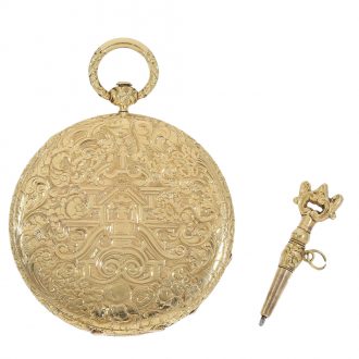 Swiss extremely thin lépine with very thin lépine calibre Circa 1850