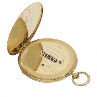 Swiss extremely thin lépine with very thin lépine calibre Circa 1850