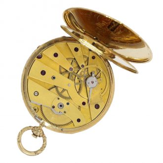 Swiss extremely thin lépine with very thin lépine calibre Circa 1850