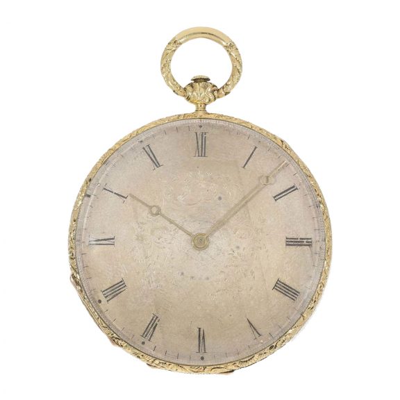 Swiss extremely thin lépine with very thin lépine calibre Circa 1850