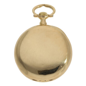 This watch has an open faced 18 Carat plain case