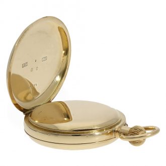 French heavy gold full hunter cased watch with minute repeater Circa 1890