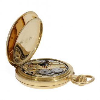 French heavy gold full hunter cased watch with minute repeater Circa 1890