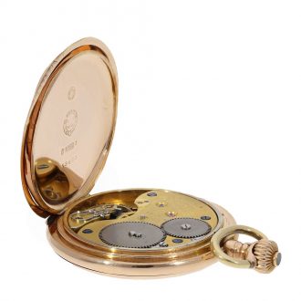 German 14 carat gold full hunter cased pocket watch Circa 1906