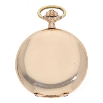 German 14 carat gold full hunter cased pocket watch Circa 1906