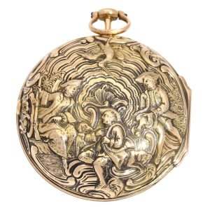 Early gold French repoussé paircase pocket watch Circa 1760