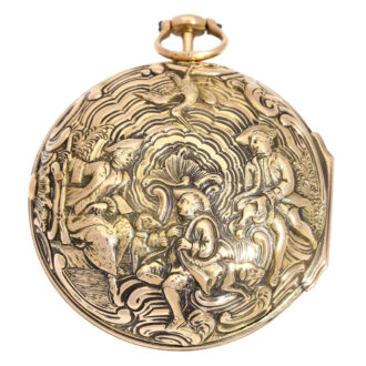 Early gold French repoussé paircase pocket watch Circa 1760 Early gold French repoussé paircase pocket watch Circa 1760