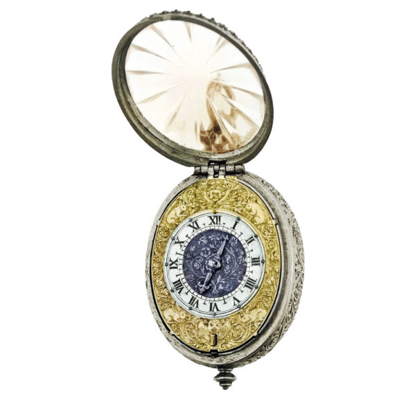 Early French oval one-handed pendant watch Circa 1600