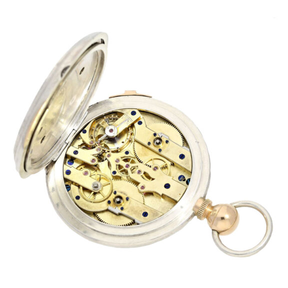 Swiss silver lever with stoppable second Circa 1870 Swiss silver lever with stoppable second Circa 1870