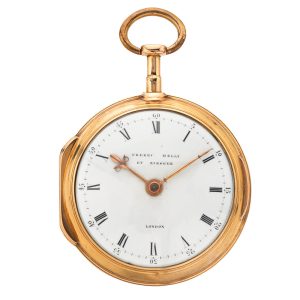 Fine English 18 carat gold cylinder pocket watch Circa 1791Fine English 18 carat gold cylinder pocket watch Circa 1791