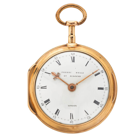 Fine English 18 carat gold cylinder pocket watch Circa 1791 Fine English 18 carat gold cylinder pocket watch Circa 1791