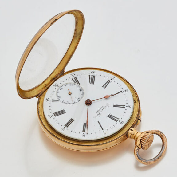 French 18 carat gold open faced lever watch Circa 1910 French 18 carat gold open faced lever watch Circa 1910