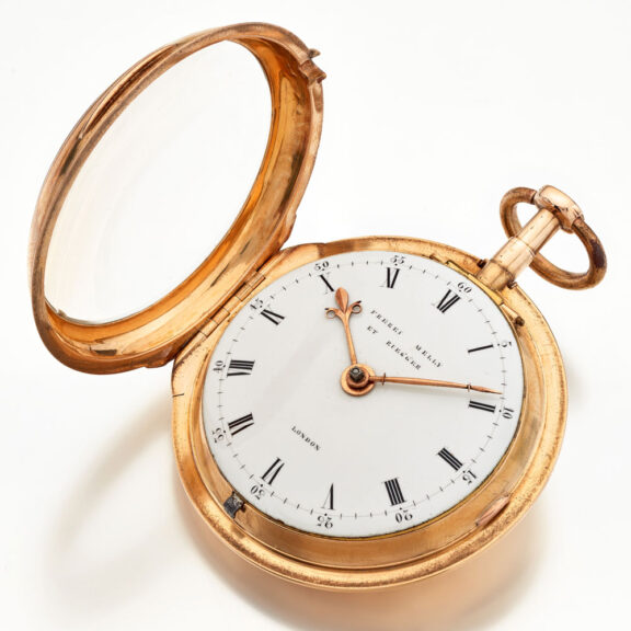 Fine English 18 carat gold cylinder pocket watch Circa 1791 Fine English 18 carat gold cylinder pocket watch Circa 1791