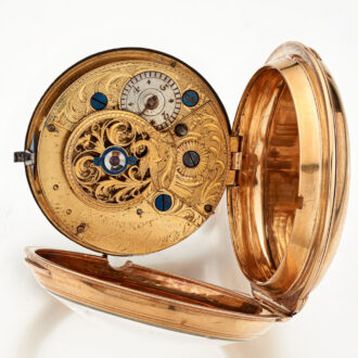Fine English 18 carat gold cylinder pocket watch Circa 1791